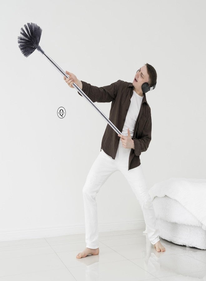 Qolixs 5PCS Microfiber Duster, Feather Duster with 100 Inches Stainless Steel Extension Pole, Reusable Bendable Washable Cobweb Dusters for Cleaning Furniture - Image 3